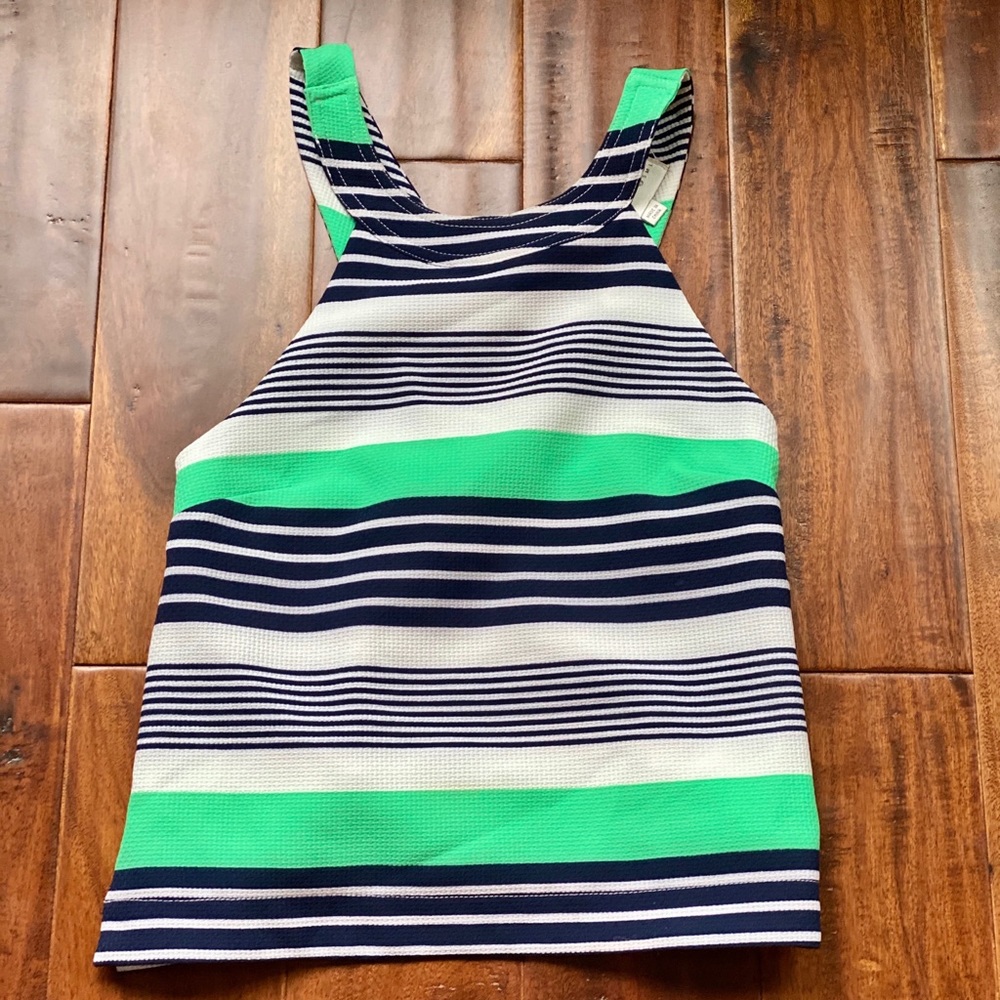 Anthropologie Top- Green and White